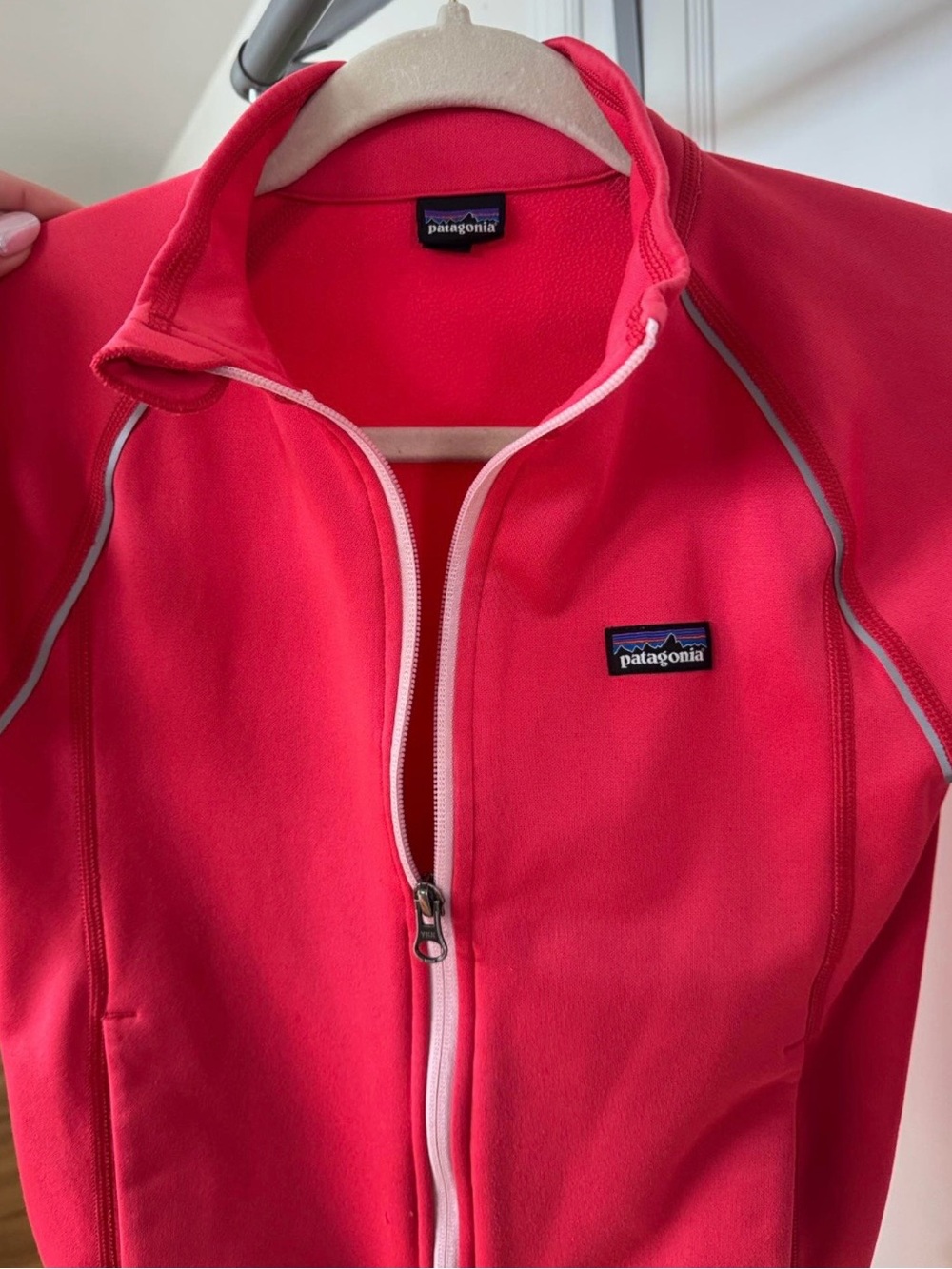 Patagonia Girls Bright Pink Full-Zip Utility Jacket Size 12